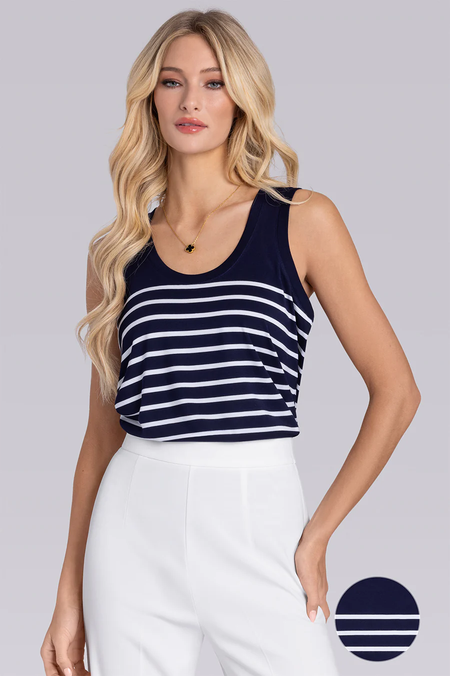 Summer Nights in Deep Sea Blue White - Image 2