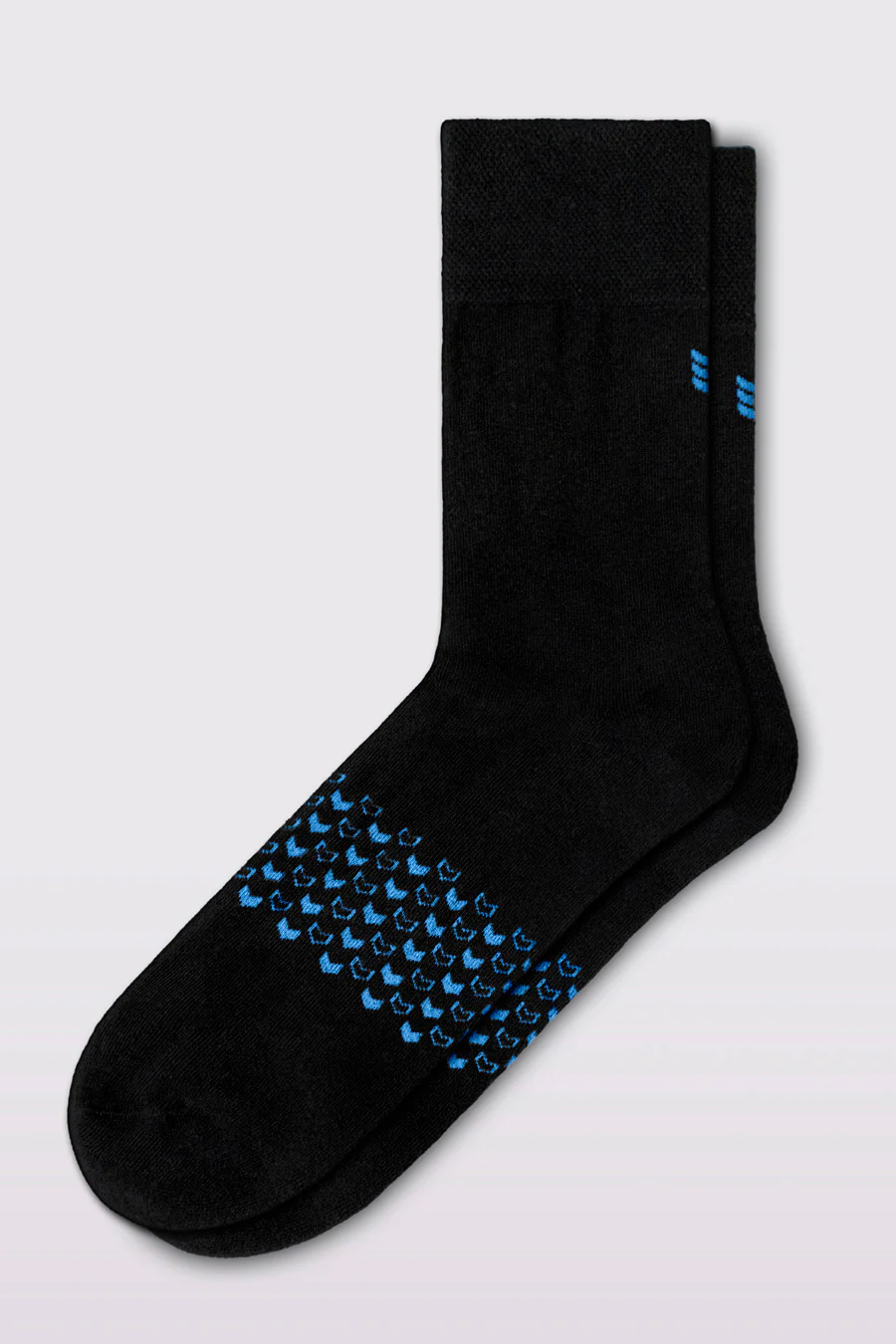 Walk This Way Socks in Black Cyan